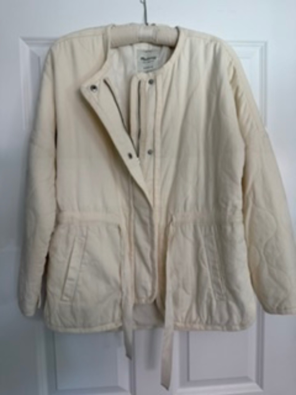 NWOT Madewell cream quilted jacket - like new